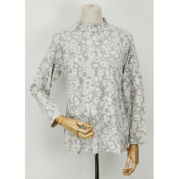 吸湿発熱花柄ジャガードプルオーバー