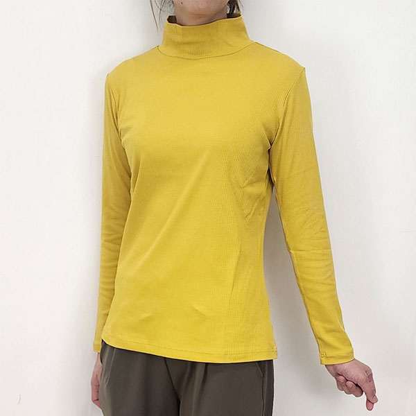 リブハイネックプルオーバー