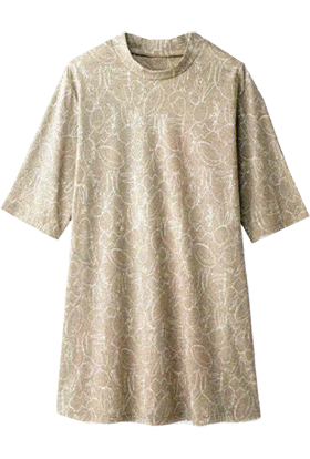 ココンライフ　ドゥ 吸水速乾 “シルック” 太リブデザイン ロングセミタイトスカート ペチコート付